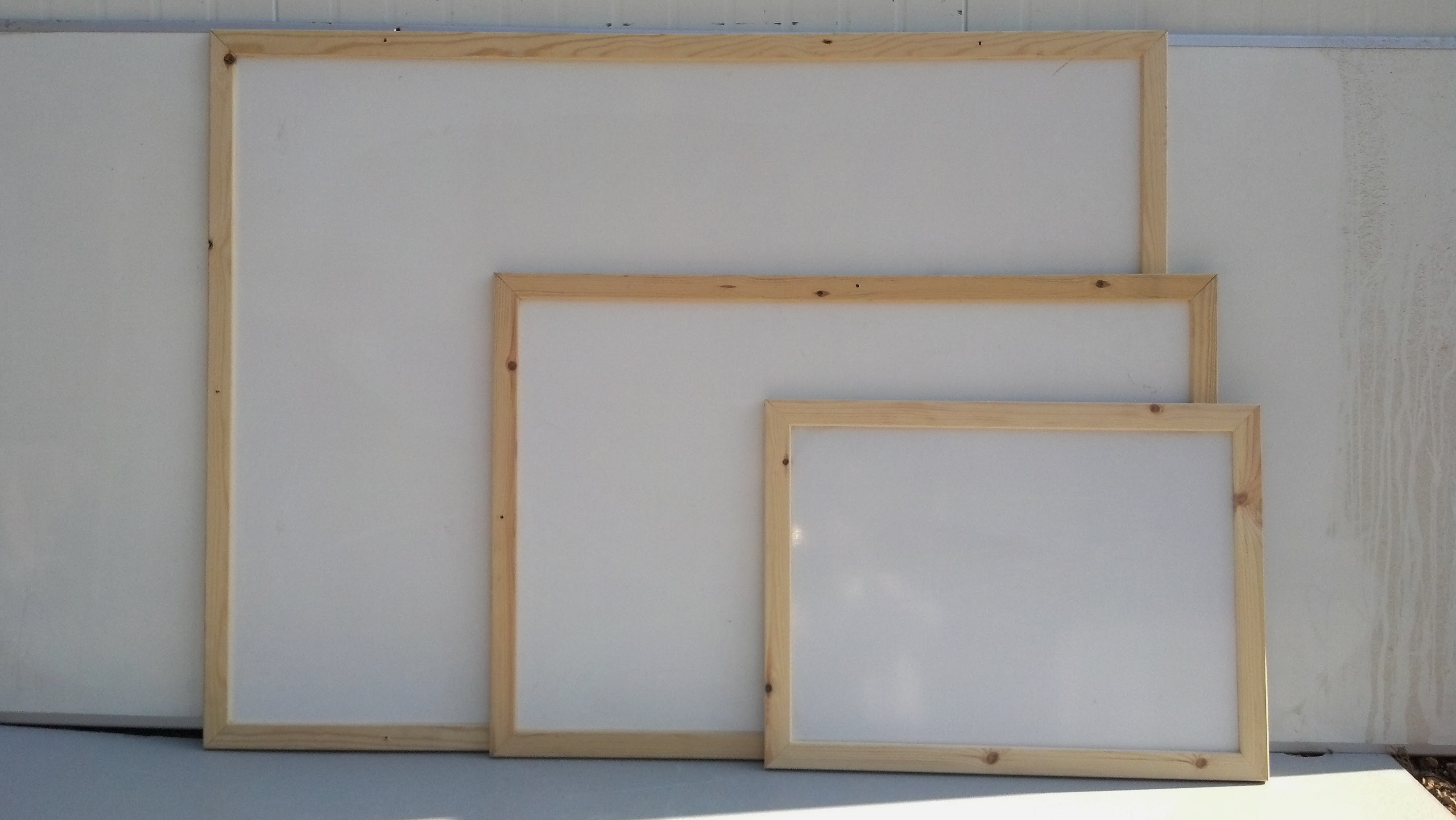 לוחות מחיקים במידות שונות, מסגרת אלומיניום + מסגרות עץ