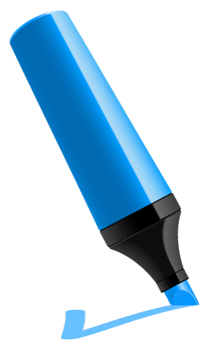תמונת סמן כחול עם V לימין